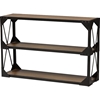 Hudson 2 Shelves Console Table - Antique Black and Brown - WI-CA-1120-ST