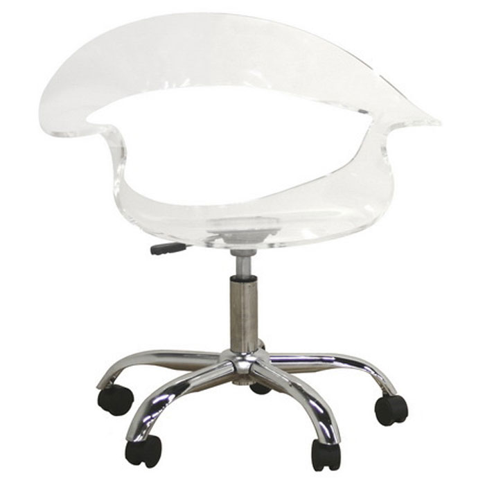 Elia Clear Acrylic Swivel Office Chair DCG Stores