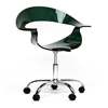 Elia Adjustable Swivel Office Chair - Casters, Deep Green Acrylic - WI-CC-026A-BLACK