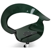 Elia Adjustable Swivel Office Chair - Casters, Deep Green Acrylic - WI-CC-026A-BLACK