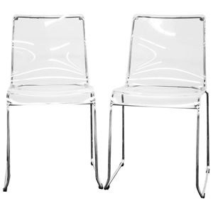 Lino Stackable Transparent Clear Acrylic Dining Chair 