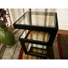Clara 3-Tiered End Table with Glass Shelves - WI-CT-089B-BLK