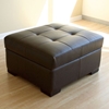Bria Leather Sleeper Bed Ottoman - WI-D001