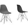 Azzo Plastic Side Chair - Gray (Set of 2) - WI-DC-231-GRAY