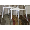Oketo Stackable White Plastic Modern Dining Chair - WI-DC-452-B-WHT