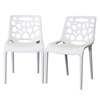 Quindel Stackable White Plastic Modern Dining Chair - WI-DC-490-WHT