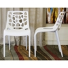 Quindel Stackable White Plastic Modern Dining Chair - WI-DC-490-WHT