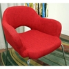 Dahlia Modern Red Twill Arm Chair - WI-DC-506-RED