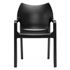 Limerick Molded Plastic Dining Chair - Stackable, Black - WI-DC-671-BLACK