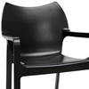 Limerick Molded Plastic Dining Chair - Stackable, Black - WI-DC-671-BLACK