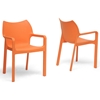 Limerick Molded Plastic Dining Chair - Stackable, Orange - WI-DC-671-ORANGE