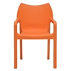 Limerick Molded Plastic Dining Chair - Stackable, Orange - WI-DC-671-ORANGE