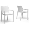 Limerick Molded Plastic Dining Chair - Stackable, White - WI-DC-671-WHITE