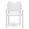 Limerick Molded Plastic Dining Chair - Stackable, White - WI-DC-671-WHITE