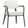 Lassiter Accent Chair - White, Black - WI-DC-852-WHITE-PU