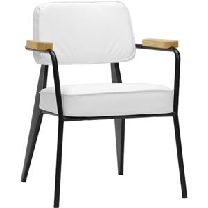 Lassiter Accent Chair - White, Black 