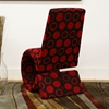 Forte Black and Red Patterned Fabric Accent Chair - WI-DC-88047
