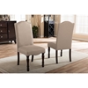 Zachary Upholstered Dining Chair - Brown, Beige (Set of 2) - WI-DC18836P-DC