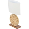 Budalin Linen Table Lamp - White, Natural - WI-DEK39J-NO