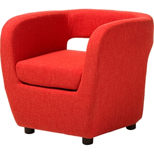 Ramon Upholstered Lounge Accent Chair - Orange 
