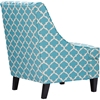 Lotus Patterned Armchair - Blue - WI-DO-6281-BLUE