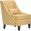 Lotus Yellow Patterned Armchair - Yellow - WI-DO-6281-YELLOW