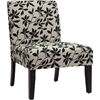 Phaedra Leaf Silhouette Slipper Chair - Black and Beige - WI-DO6077-1-FLOWER
