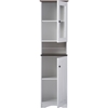 Lauren Buffet and Hutch Kitchen Cabinet - White, Wenge - WI-DR-883300-WHITE-WENGE
