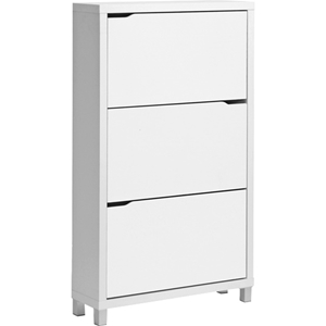 Simms 3 Tiers Shoe Cabinet - White 