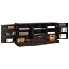 Tosato Wooden TV Cabinet - Dark Brown, 2 Cabinets, 1 Drawer - WI-FTV-4122