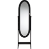 Apache Free Standing Cheval Mirror Jewelry Armoire - Black - WI-GLD13220-BLACK