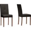 Curtis Dining Chair - Button Tufted, Dark Brown (Set of 2) - WI-IDAC-012-SC-DARK-BROWN-2