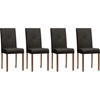 Curtis Button Tufted Dining Chair - Dark Brown (Set of 4) - WI-IDAC-012-SC-DARK-BROWN-4