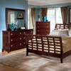 Barton King Wooden Bedroom Set - Panel Sleigh Bed, Cherry - WI-IDB022-5PC-KING-BED-SET