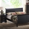 Harrell King Size Transitional Bedroom Set - Black Sleigh Bed - WI-IDB03-5PC-KING-BED-SET