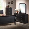 Harrell King Size Transitional Bedroom Set - Black Sleigh Bed - WI-IDB03-5PC-KING-BED-SET