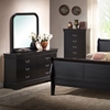 Harrell Queen Size Transitional Bedroom Set - Black Sleigh Bed - WI-IDB03-5PC-QUEEN-BED-SET