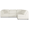 Warren 4-Piece Modular Sectional Sofa - White Leather - WI-IDS020LT-LTB07-WHITE-SET