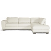 Orland Sectional Sofa - White Leather, Right Facing Chaise - WI-IDS023-SEC-LTB07-WHITE-RFC