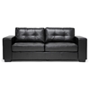 Whitney Modern Sofa and Loveseat - Tufted, Black Leather - WI-IDS06LT-LT02-BLACK-2-PC-SOFA-SET