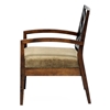 Jennifer Wooden Lounge Chair with Fabric Seat - WI-JENNIFER-LOUNGE-CH