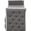 Fiona Fabric Storage Bench - Button Tufted, Slate Gray - WI-K-BENCH-SLATE