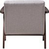 Enya Lounge Chair - Gray - WI-LB160-GRAY-WALNUT-CC