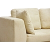 Stavenger Upholstered Sofa - Beige Microfiber, Chrome Legs - WI-LEM-102N1