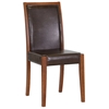 Lita Dining Chair - Cherry Frame, Dark Brown Leather - WI-LITA-DINING-CHAIR-109-540