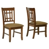Megan Windowpane Dining Chair - Walnut, Brown Twill - WI-PCH-500-B
