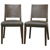 Mia Dark Brown Wood and Leather Dining Chair - WI-MIA-DC-107-560