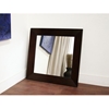 Doniea Dark Brown Wood Frame Square Mirror - WI-MIR-0506049