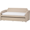 Parkson Twin Daybed - Roll-Out Trundle Bed, Beige - WI-PARKSON-BEIGE-DAYBED