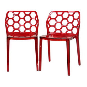 Honeycomb Stackable Acrylic Dining Chair 